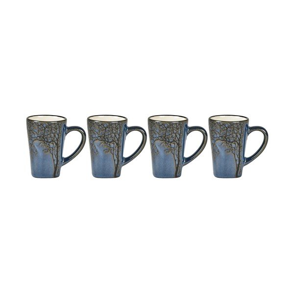 Modre lončene skodelice za espresso v kompletu 4 ks 100 ml Hela – Villa Collection