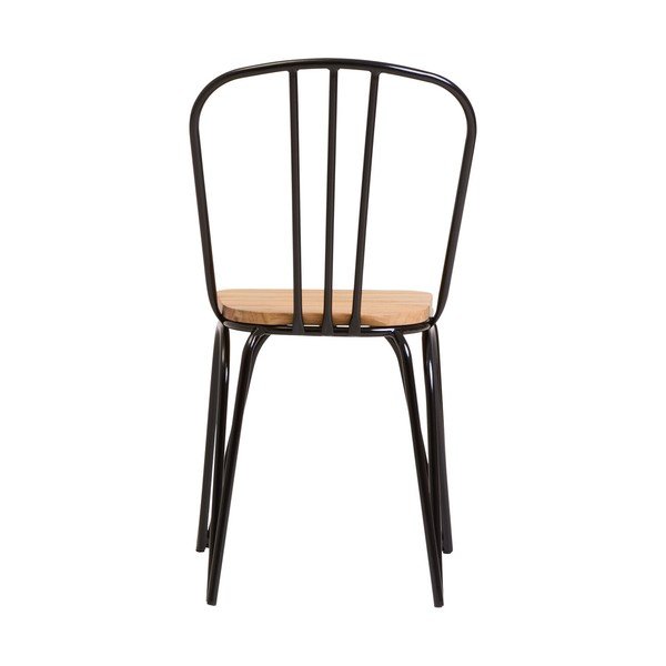 Črn jedilni stol iz masivnega bresta District – Premier Housewares-image-4