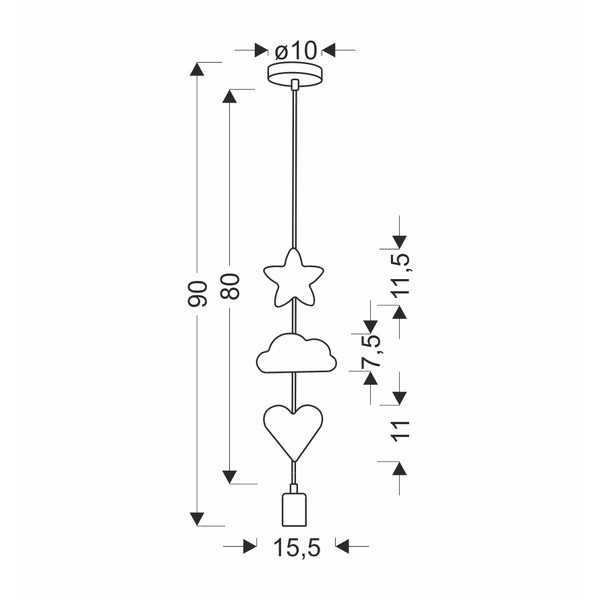 Otroška svetilka s kovinskim senčnikom Single – Candellux Lighting-image-2