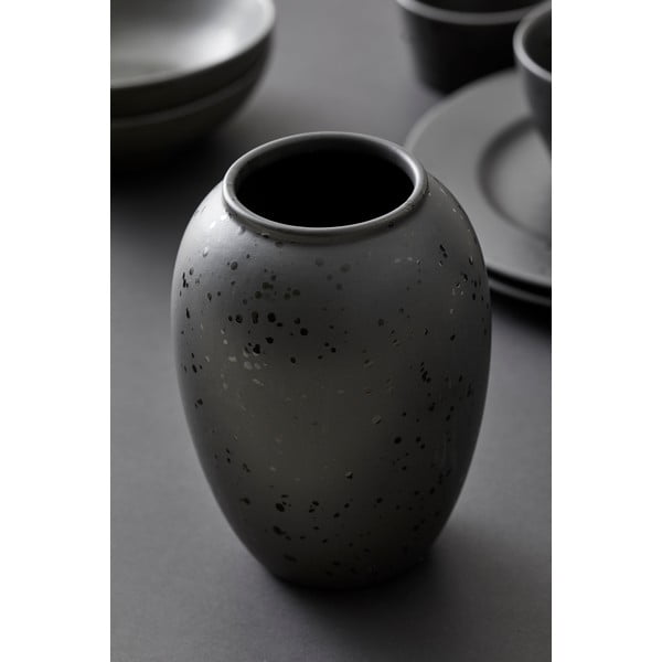 Črna vaza iz kamenine (višina 20 cm) Gastro  – Bitz-image-2