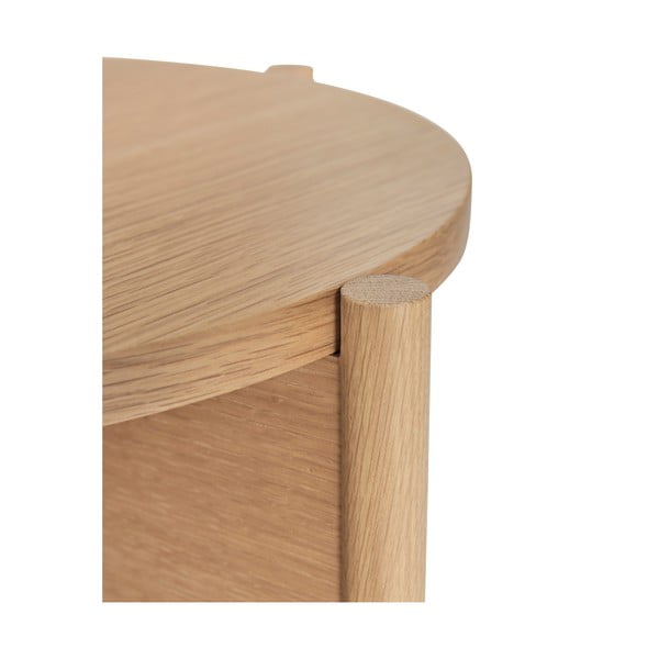 Okrogla stranska mizica v hrastovem dekorju ø 45 cm Heritage – Hübsch-image-4