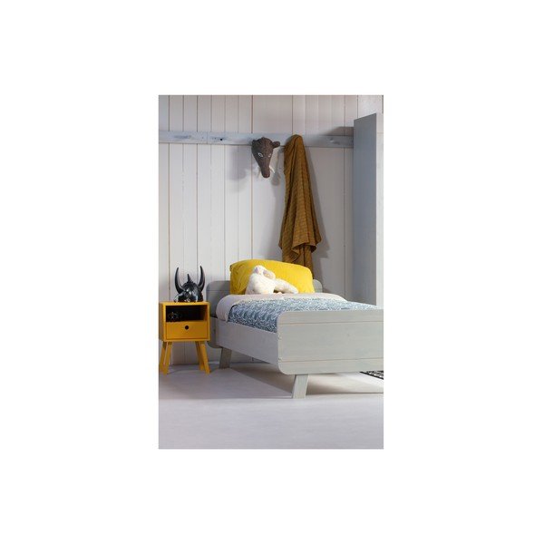 Rumena nočna omarica iz masivnega borovega lesa WOOOD Sammie-image-4