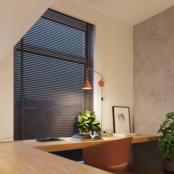 Stenska svetilka z vtikačem v barvi terakote Zylo – Sollux-image-2