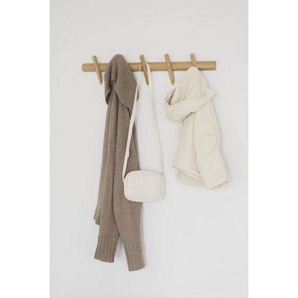 Stenski obešalnik iz masivnega hrasta v naravni barvi Hillmond – Rowico-image-4