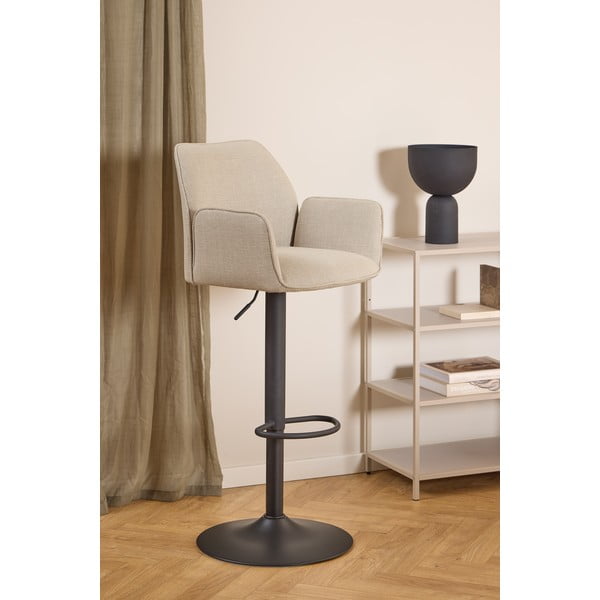 Bež barski stol z nastavljivo višino in nasloni za roke (višina sedeža 85 cm) Glenda – Actona-image-1
