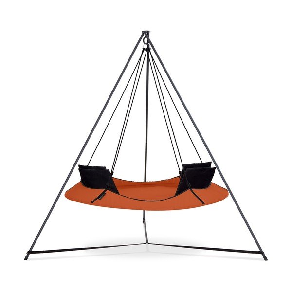 Oranžna vrtna gugalnica s stojalom - Hangout Pod-image-1