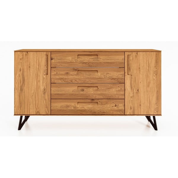 Visoka komoda iz hrastovega lesa 182x100 cm Golo - The Beds-image-2