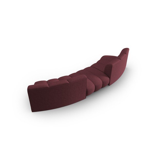 Bordo rdeča sedežna garnitura 367 cm Lupine – Micadoni Home-image-3