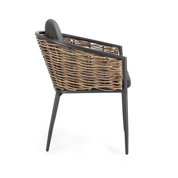 Siv kovinski vrtni stol Maribela   – Bizzotto-image-3