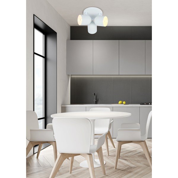 Bela stropna svetilka s kovinskim senčilom 32x32 cm Azuro – Candellux Lighting-image-1