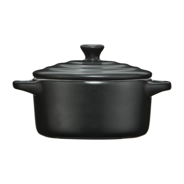 Črn mini keramičen lonec Premier Housewares, 230 ml