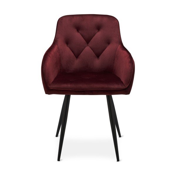 Bordo rdeči žametni jedilni stoli v kompletu 2 ks Nadja – Furnhouse-image-1