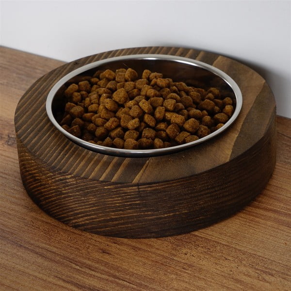 Kovinska skleda za hišne ljubljenčke z lesenim podstavkom Kate Louise Pet-image-1