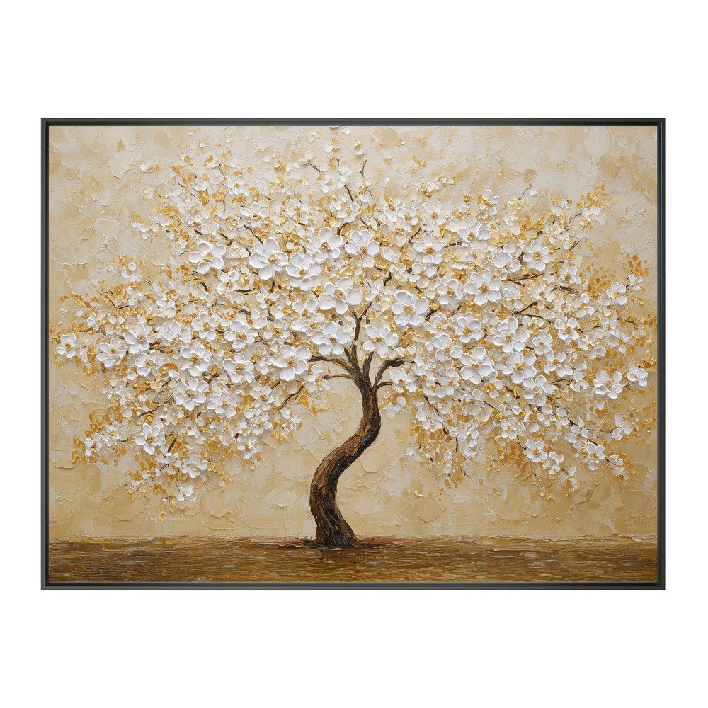 Tiskana slika z okvirjem 80x60 cm Golden Tree