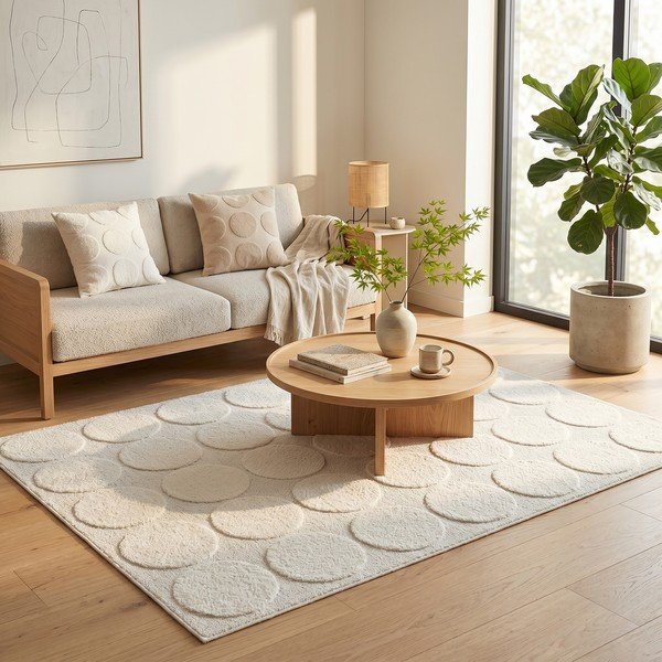 Kremno bela preproga 120x170 cm Bubble – ESTE-image-4