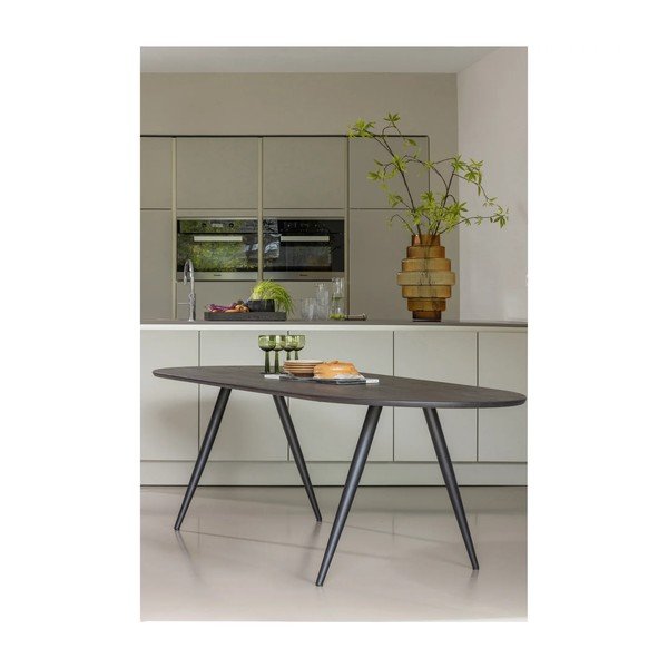 Jedilna miza s hrastovo mizno ploščo 90x220 cm Tablo – WOOOD-image-1