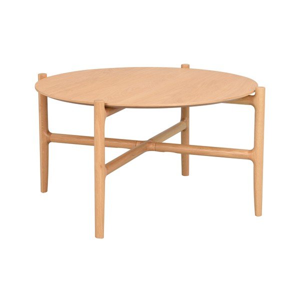 Kavna mizica iz hrastovega lesa Rowico Holton, ø 80 cm-image-2