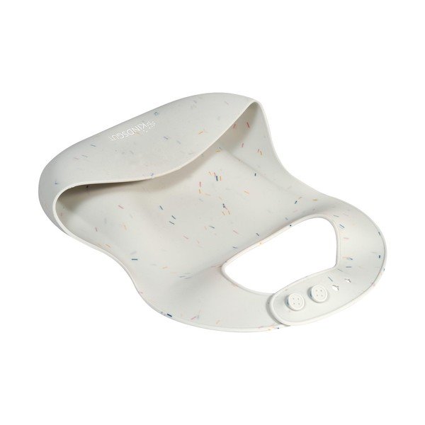 Bel silikonski slinček z žepom Kindsgut Bib Confetti-image-3