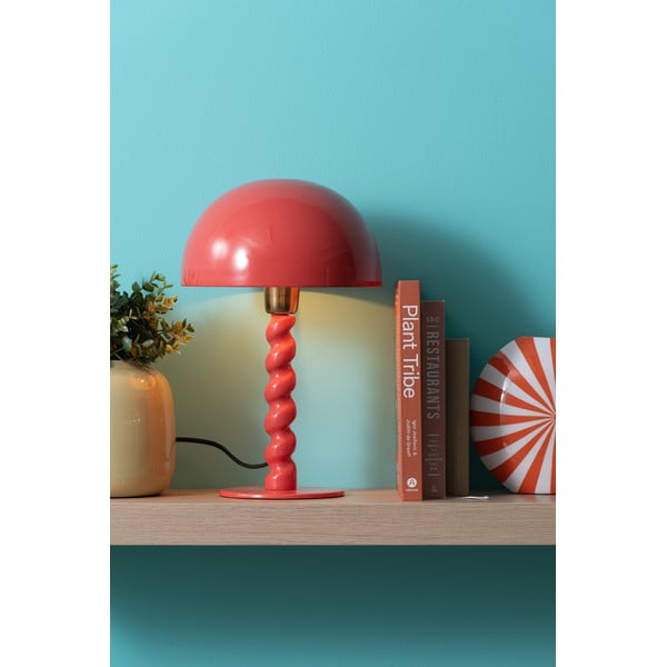 Rdeča namizna svetilka s kovinskim senčilom (višina 39 cm) Prisa – Leitmotiv-image-1
