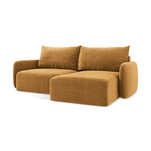 Oranžna raztegljiva/s prostorom za shranjevanje kotna sedežna garnitura (desni kot) Kalena – Makamii-image-2