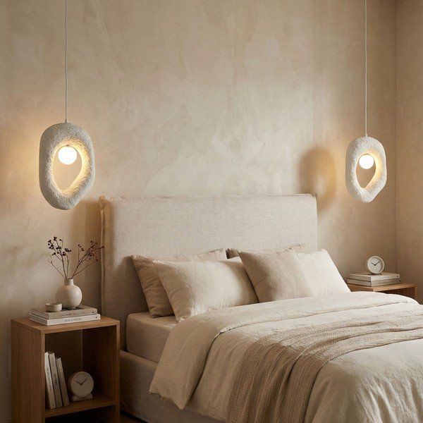 Bela kovinska viseča svetilka Lore – Opviq lights-image-1