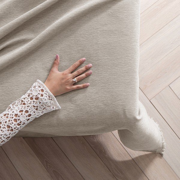 Bež pregrinjalo iz šenilje 220x240 cm Talo – Filumi-image-3