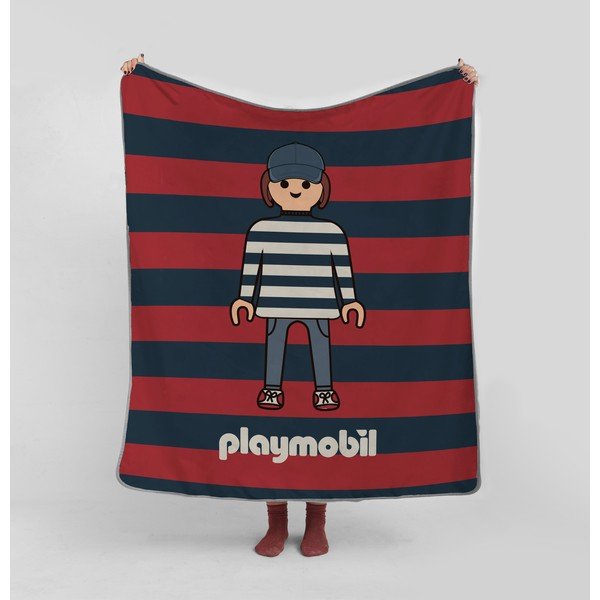 Otroška odeja iz mikrovlaken 130x130 cm Stripes – Playmobil