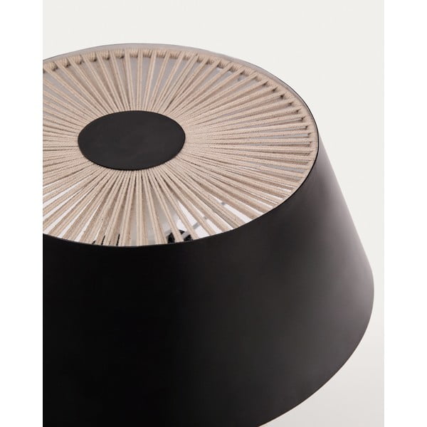 Črna namizna svetilka s kovinskim senčilom (višina 32 cm) Ancare – Kave Home-image-3