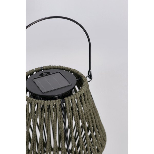 Kaki zelena LED lanterna s solarnim panelom (višina 17 cm) Juny – Yes Everyday-image-2