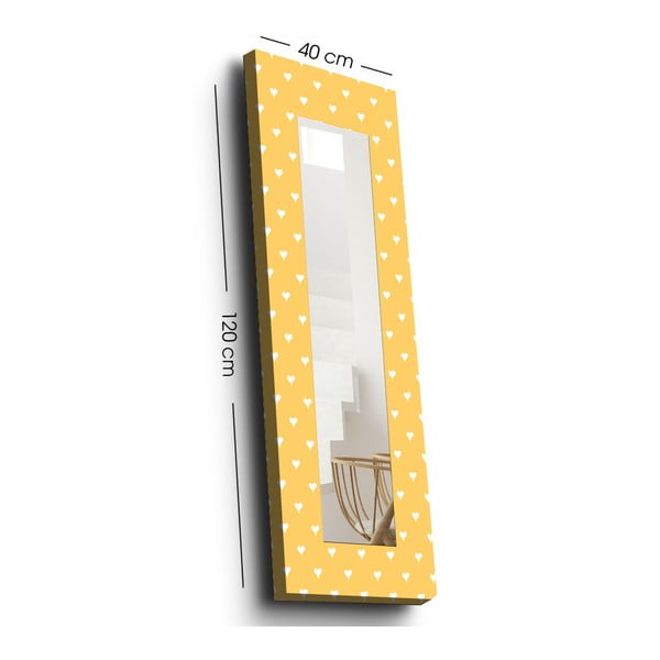 Stensko ogledalo z lesenim okvirjem 40x120 cm – Wallity-image-2