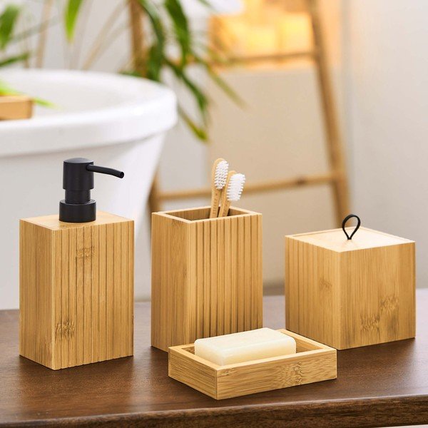 Bambusov podstavek za milo v naravni barvi Hanoi – douceur d'intérieur-image-1