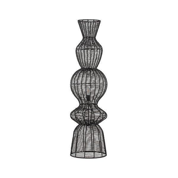 Mat črna stoječa svetilka iz vrvi (višina 136 cm) Breena – Nova Luce