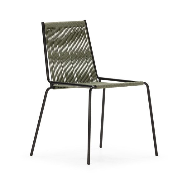 Zeleni kovinski jedilni stoli v kompletu z možnostjo nalaganja 2 ks Emily – Marckeric