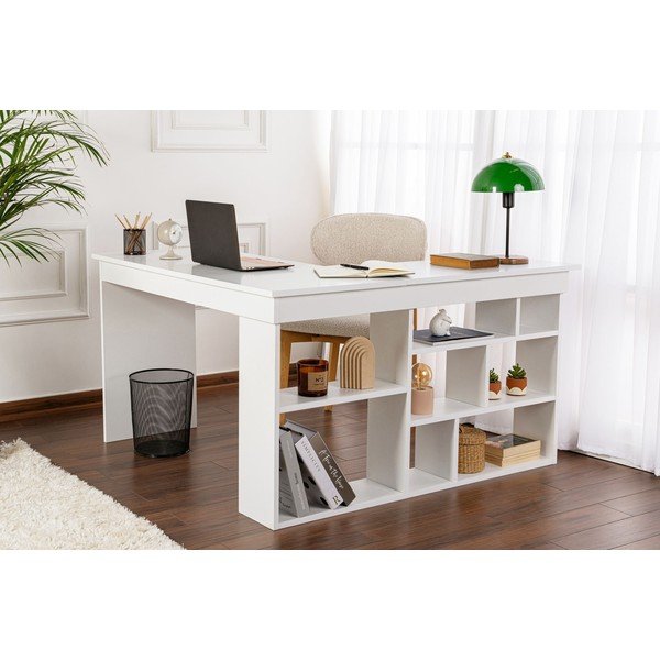 Pisalna miza v mat dekorju 120x130 cm Vesper – Kalune Design-image-2