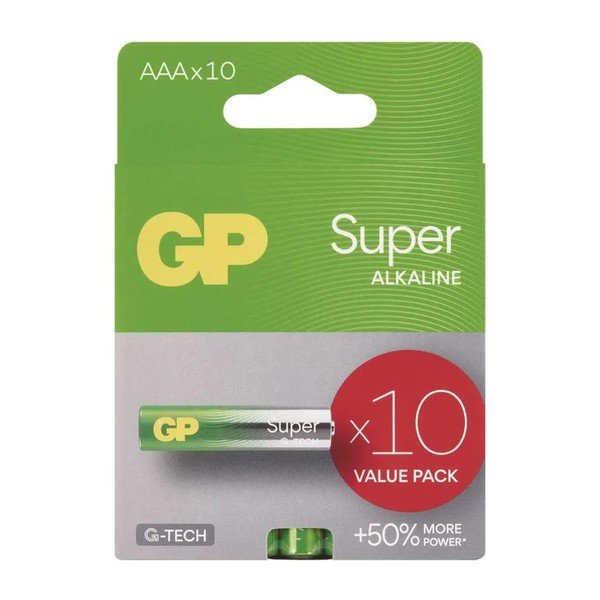 Komplet 10 alkalnih baterij EMOS GP Super AAA-image-1
