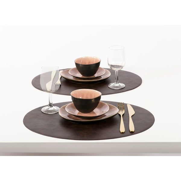 Temno rjav pogrinjek iz umetnega usnja ZicZac Troja, 33 x 45 cm-image-2