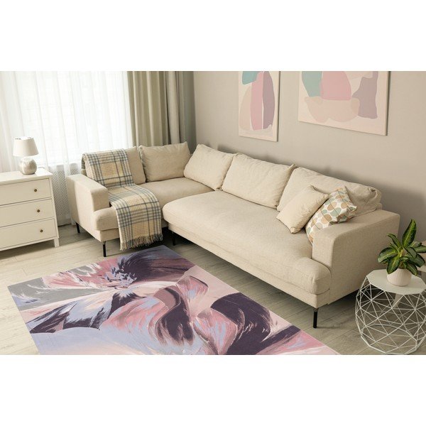 Rožnata volnena preproga 200x300 cm Anyl – Agnella-image-2