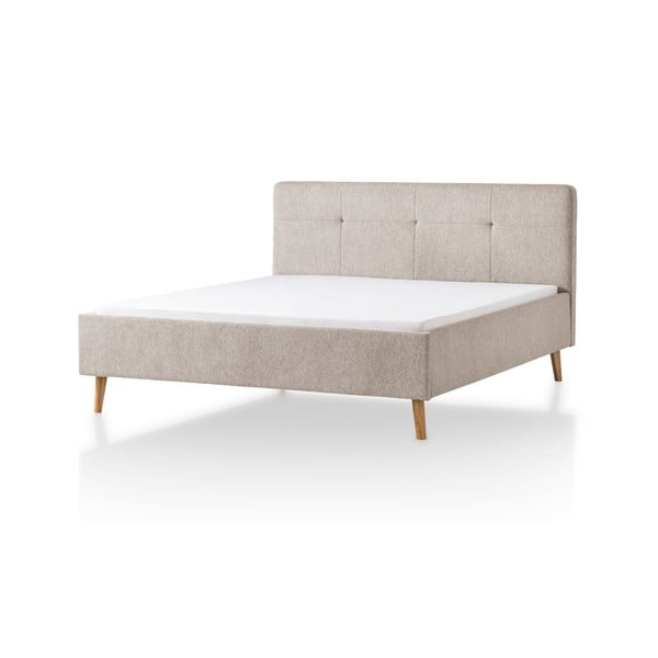 Siva/rjava oblazinjena zakonska postelja 180x200 cm Smart – Meise Möbel