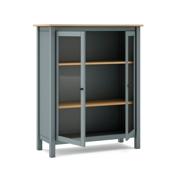 Prašno zelena vitrina iz masivnega bora 90x110x40 cm Misti – Marckeric-image-3