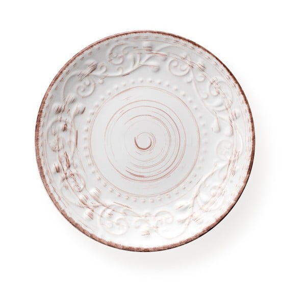 Beli kamnoseški desertni krožnik Brandani Serendipity, ⌀ 21 cm