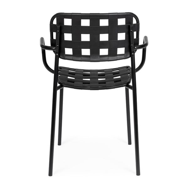 Črni kovinski vrtni stoli v kompletu 4 ks Clover   – Bizzotto-image-4