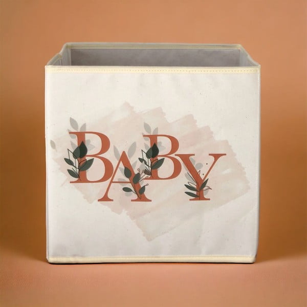 Bež tekstilna škatla za shranjevanje 30x30x30 cm – Mioli Decor-image-1