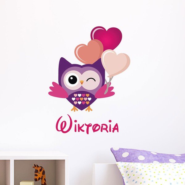 Stenska nalepka z imenom Ambiance Festive Owl-image-2