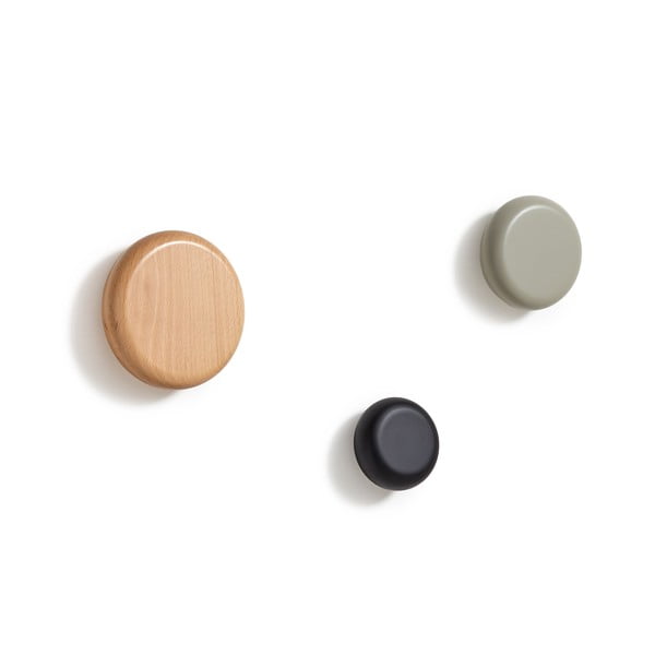 Leseni stenski obešalniki v kompletu 3 ks Nadue – Kave Home