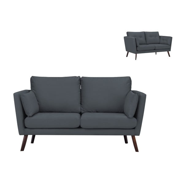 Temno siva 2 sedežna garnitura Mazzini Sofas Elena-image-1