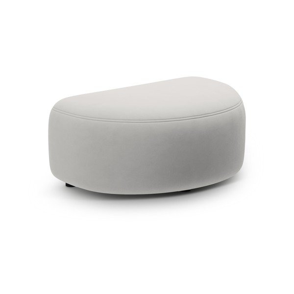 Svetlo siv žameten tabure Kate – Micadoni 