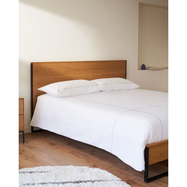 Zakonska postelja z letvenim dnom v naravni barvi 160x200 cm Taiana – Kave Home-image-4