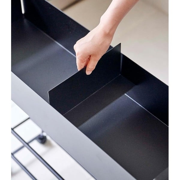 Črna kovinska omara za otroške čevlje 74,5x74,5x22 cm Tower – YAMAZAKI-image-1