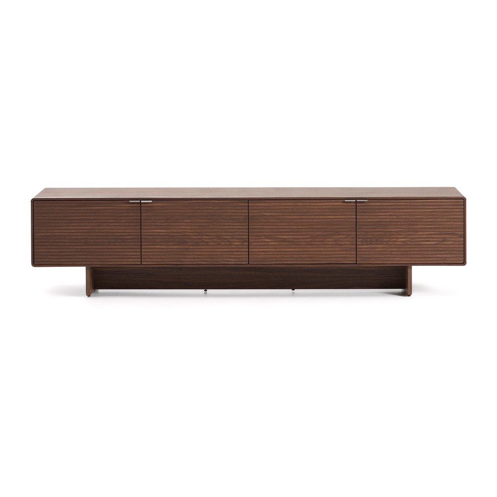 Temno rjava TV omarica v orehovem dekorju 200x46x40 cm Norlen