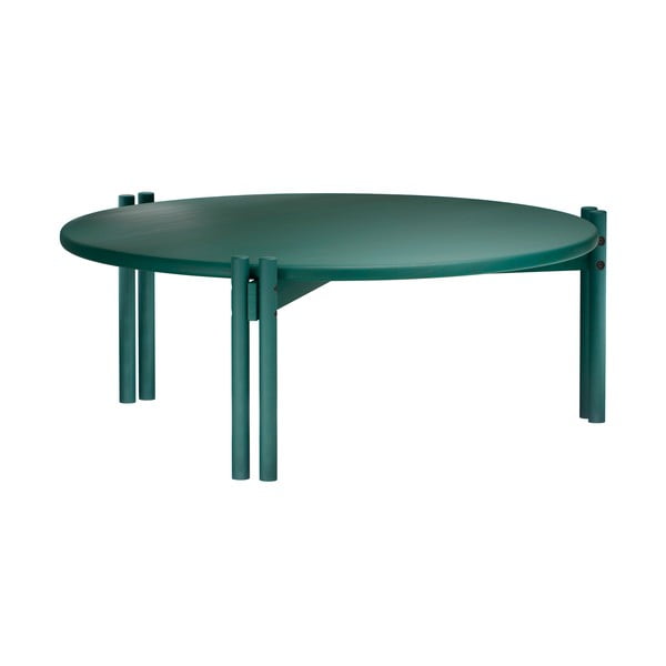 Zelena okrogla mizica iz masivnega bora ø 80 cm Sticks – Karup Design-image-3